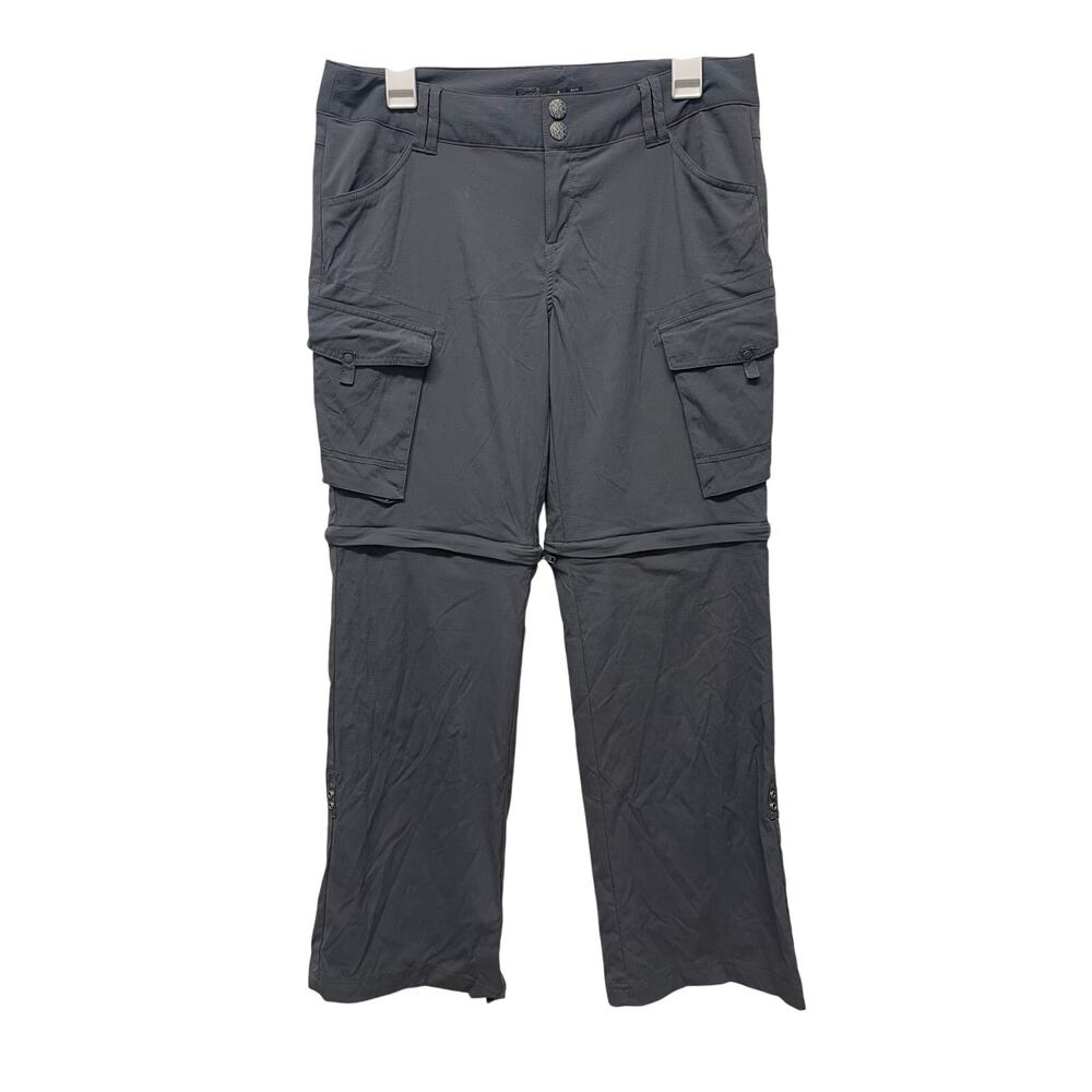 Prana Women's Sage Convertible Pant Coal dark gray size 8 hiking outdoor